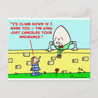 humpty dumpty insurance postcard