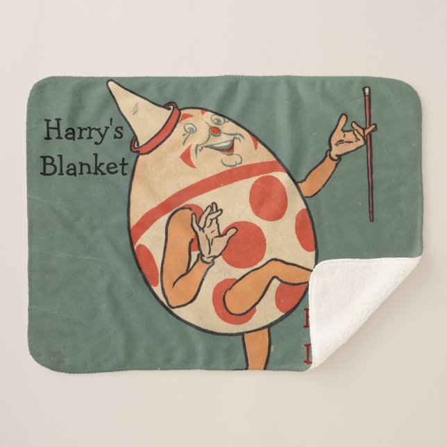 Humpty Dumpty Kids' Personalized Sherpa Blanket (Front (Horizontal))