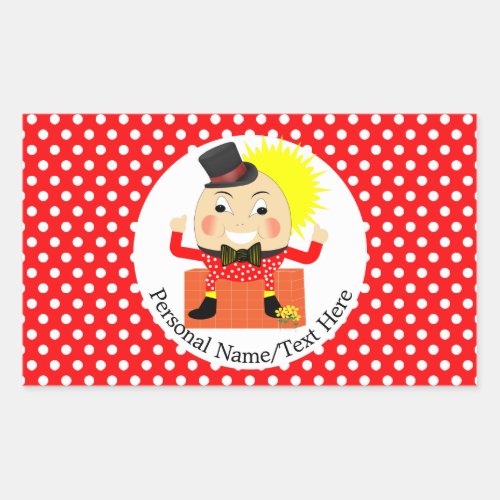 Humpty Dumpty Nursery Rhyme Cute Personalized Rectangular Sticker