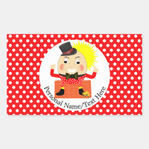 Humpty Dumpty Nursery Rhyme Cute Personalized Rectangular Sticker
