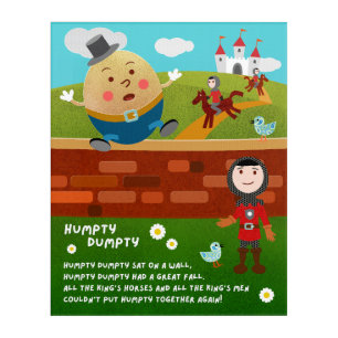 Humpty Dumpty Nursery Rhyme Wall Art