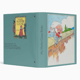 Humpty Dumpty on Wall Mother Goose Nursery Rhyme 3 Ring Binder