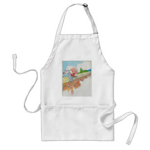Humpty Dumpty on Wall Mother Goose Nursery Rhyme Adult Apron