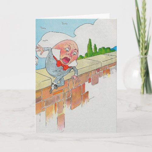 Humpty Dumpty on Wall Mother Goose Nursery Rhyme Card