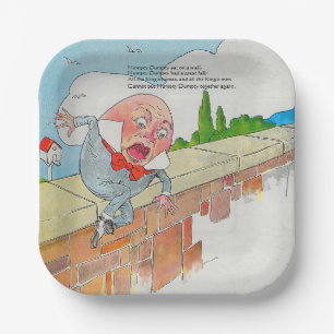 Humpty Dumpty on Wall Mother Goose Nursery Rhyme Paper Plates