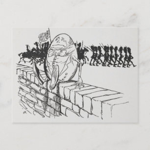 Humpty Dumpty sat on a wall A. Rackham Small Postcard