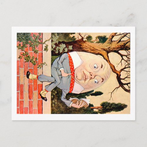 Humpty Dumpty Sat on a Wall In Wonderland Postcard
