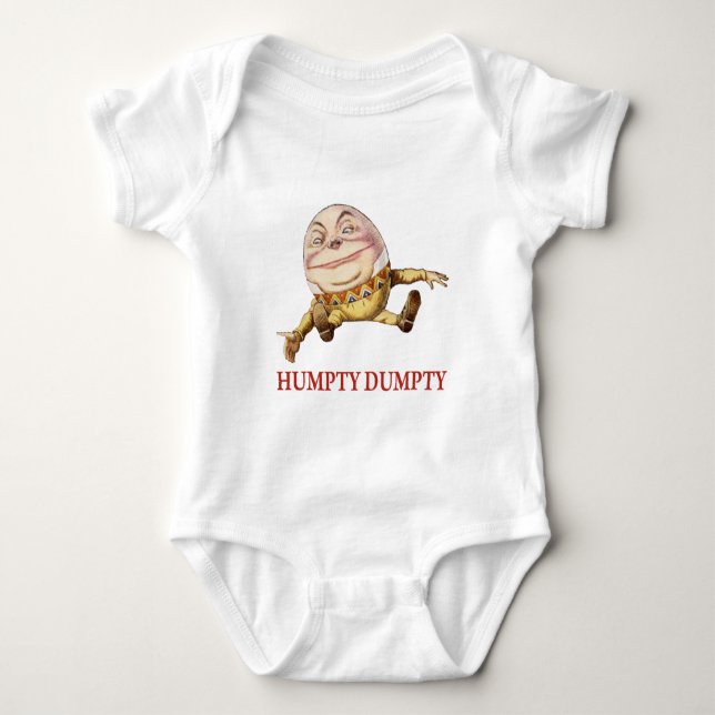HUMPTY DUMPTY SAT ON A WALL - NURSERY RHYME BABY BODYSUIT (Front)