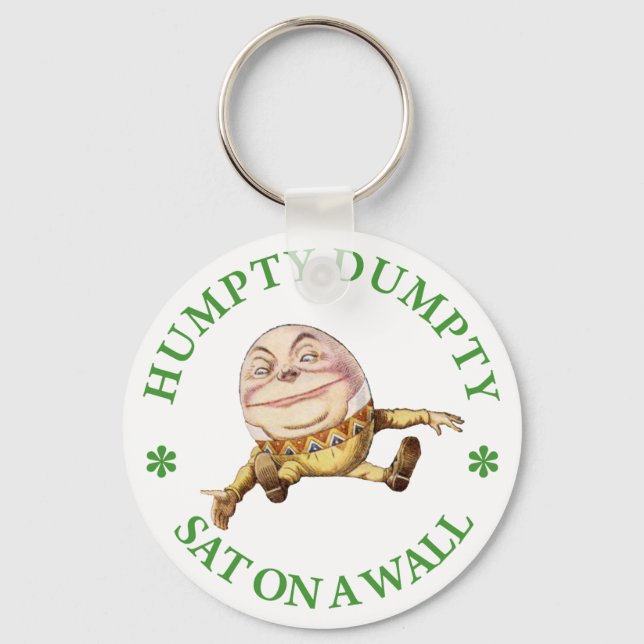 HUMPTY DUMPTY SAT ON A WALL - NURSERY RHYME KEYCHAIN (Front)