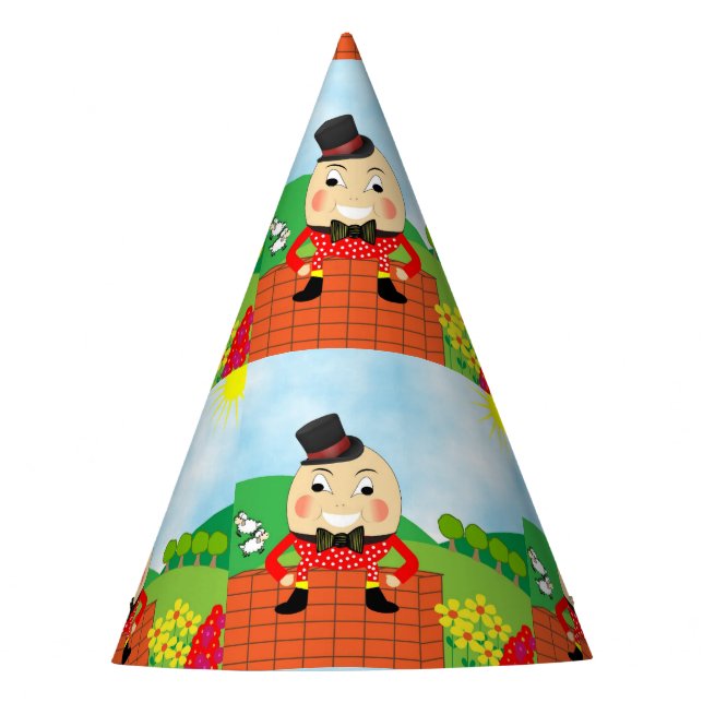 Humpty Dumpty Themed Kids Birthday Party Editable Hat (Front)