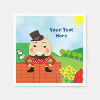 Humpty Dumpty Themed Kids Birthday Party Editable Paper Napkin