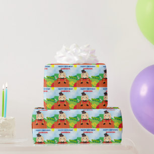 Humpty Dumpty Themed Kids Birthday Wrapping Paper