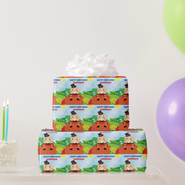 Humpty Dumpty Themed Kids Birthday Wrapping Paper (Party Gifts)