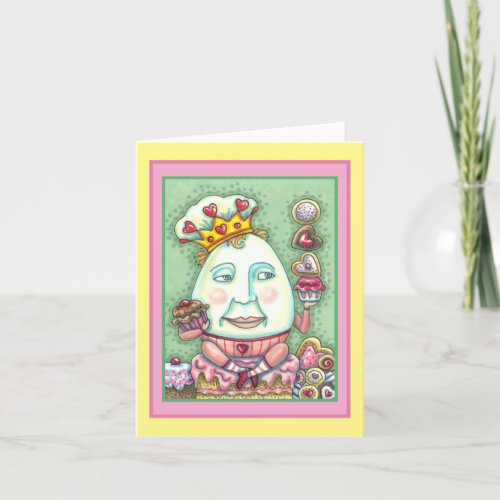 HUMPTY KING HEARTS  CONFECTIONS VALENTINE Blank Card