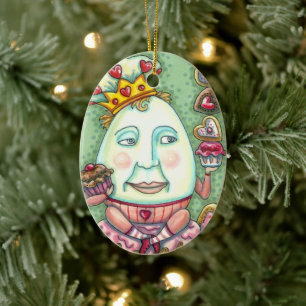 HUMPTY KING OF HEARTS AND CONFECTIONS, VALENTINE CERAMIC ORNAMENT