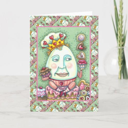 HUMPTY KING OF HEARTS AND CONFECTIONS VALENTINE HOLIDAY CARD