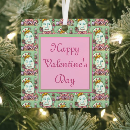 HUMPTY KING OF HEARTS AND CONFECTIONS VALENTINE METAL ORNAMENT
