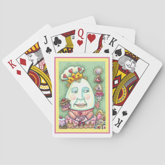 HUMPTY KING OF HEARTS AND CONFECTIONS, VALENTINE POKER CARDS (Back)