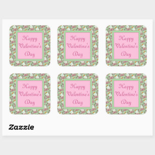 HUMPTY KING OF HEARTS AND CONFECTIONS, VALENTINE SQUARE STICKER