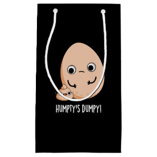 Humpty's Dumpy Funny Egg Poop Pun Dark BG Small Gift Bag