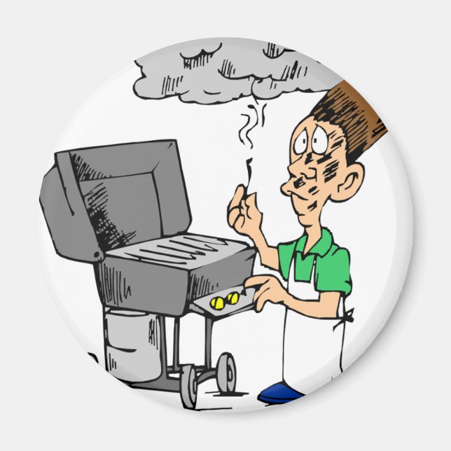 Humrous Grill Gifts Magnet (Front)