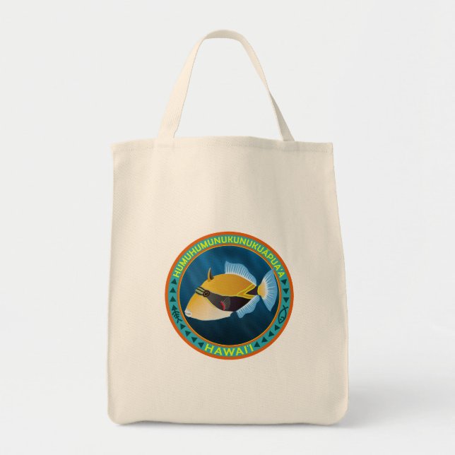 Humu Hawaii State Fish Grocery Tote (Front)