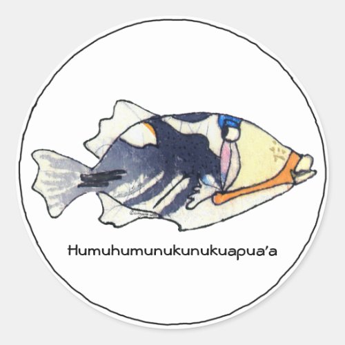 Humuhumunukunukuapuaa Fish Sticker