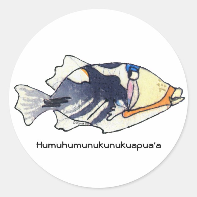 Humuhumunukunukuapua'a Fish Sticker (Front)