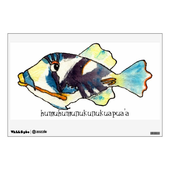 Humuhumunukunukuapua'a Fish w/text Decal Room Graphics