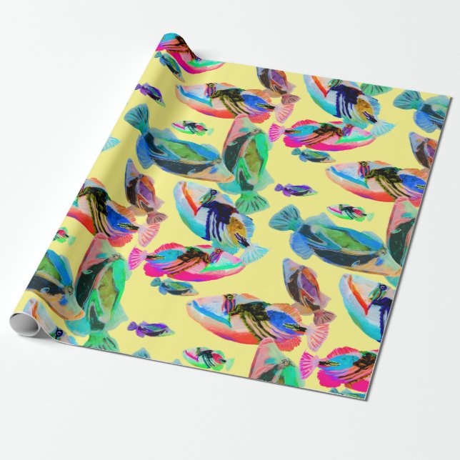 Humuhumunukunukuapuaa Hawaii Fish Wrapping Paper (Unrolled)