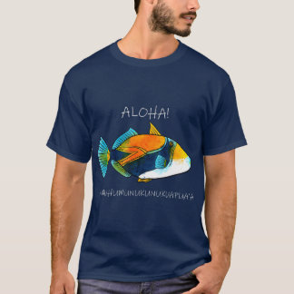 Humuhumunukunukuapuaa Olelo Hawaiian Reef T T-Shirt