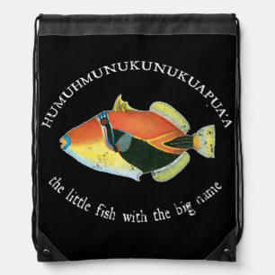 Humuhumunukunukuapua'a The Hawaiin Triggerfish Drawstring Bag
