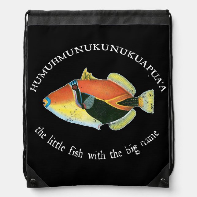 Humuhumunukunukuapua'a The Hawaiin Triggerfish Drawstring Bag (Front)