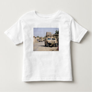 Humvee's conduct security during a patrol toddler t-shirt