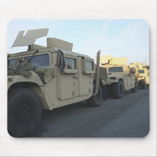 Humvees sit on the pier at Morehead City Mouse Pad