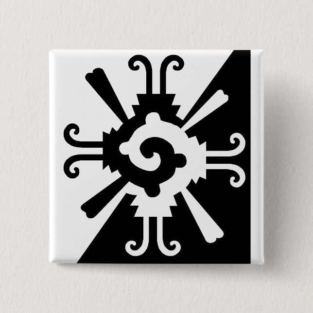 Hunab Ku-Black and White Button (Front)
