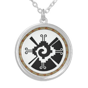 Hunab Ku - Mayan Deity Silver Plated Necklace