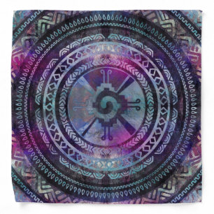 Hunab Ku Mayan Purple and Blues Bandana