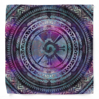 Hunab Ku Mayan Purple and Blues Bandana