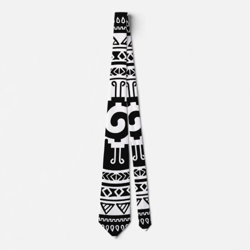 Hunab Ku Mayan symbol black and gold Neck Tie