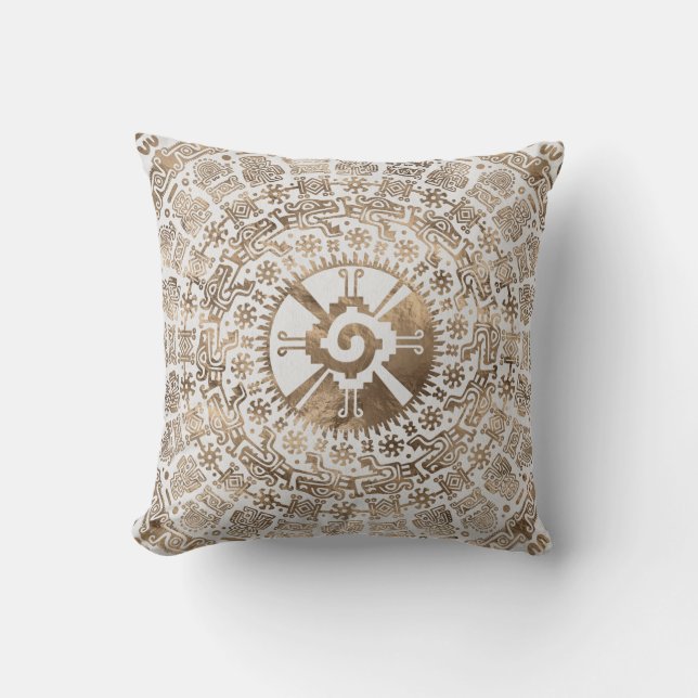 Hunab Ku Pastel gold #2 Throw Pillow (Front)