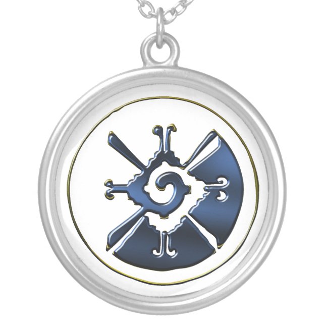 Hunab Ku Silver Plated Necklace (Front)