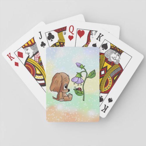 Hund und Blume  Poker Cards