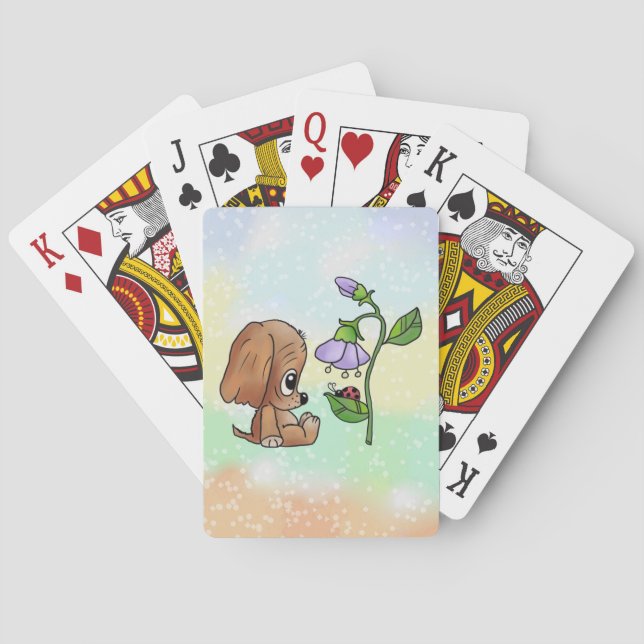 Hund und Blume  Poker Cards (Back)