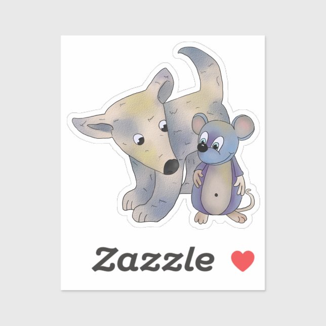 Hund und Maus Sticker (Sheet)