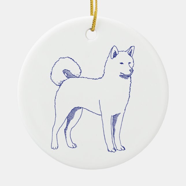 Hunderasse Shiba Inu Ceramic Ornament (Front)