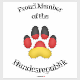 Hundesrepublik German Dog Breeds Sticker