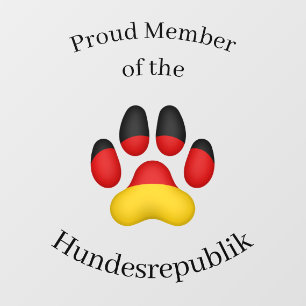Hundesrepublik German Dog Breeds Window Cling