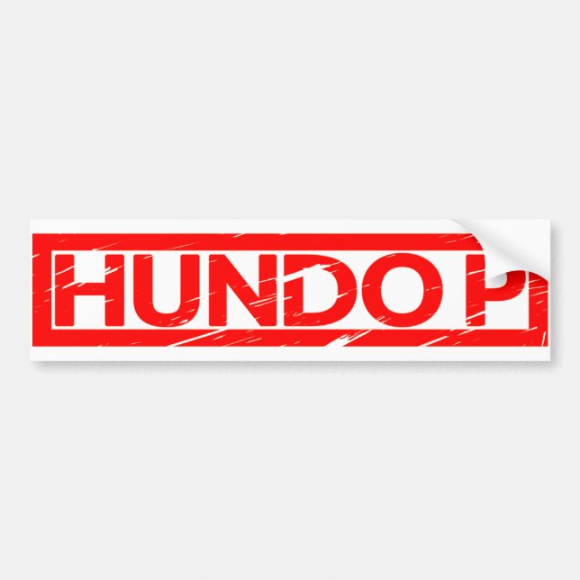 Hundo P Stamp Bumper Sticker (Front)