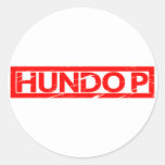 Hundo P Stamp Classic Round Sticker